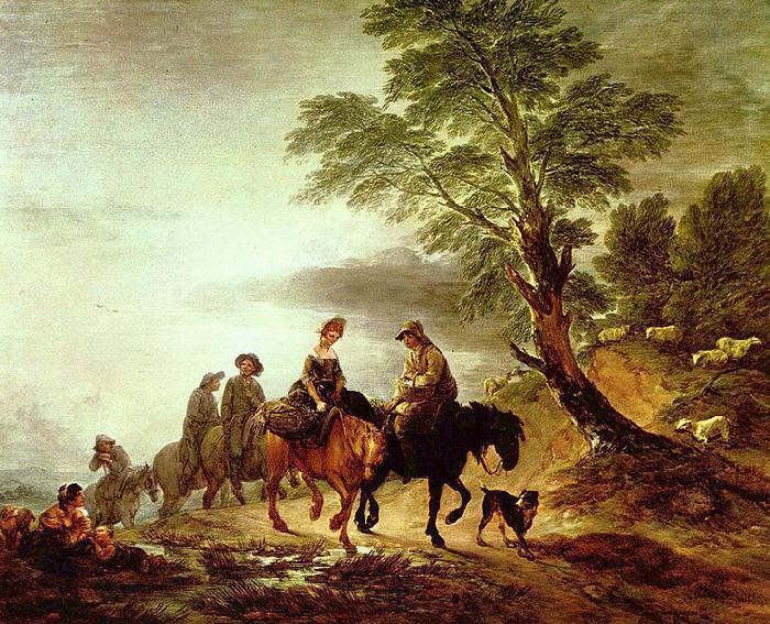 Thomas Gainsborough Ritt zum Markt Norge oil painting art
